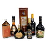 Sandeman Founder's reserve ruby port, Irish Mist liqueur, Mateus rosè, Whitbread Silver Jubilee ale