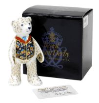 A Royal Crown Derby Imari Diamond Jubilee "Duke" Teddy bear, limited edition 553/750, exclusive to G