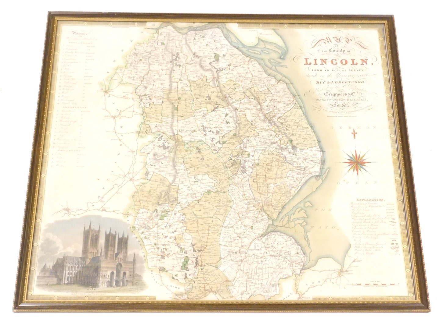 A Greenwood and Company map of the county of Lincoln, from an actual survey made in the years 1827 a - Image 2 of 3