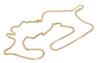 A 9ct gold curb link neck chain, on a lobster claw clasp, 4.9g.
