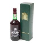 A bottle of House of Commons port, shipped and bottled by Martinez Gassiot & Company Ltd, boxed.