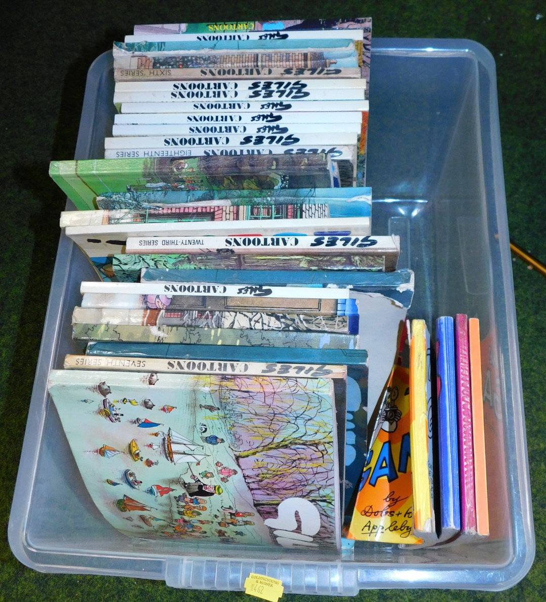 Giles Cartoon books. (1 box)