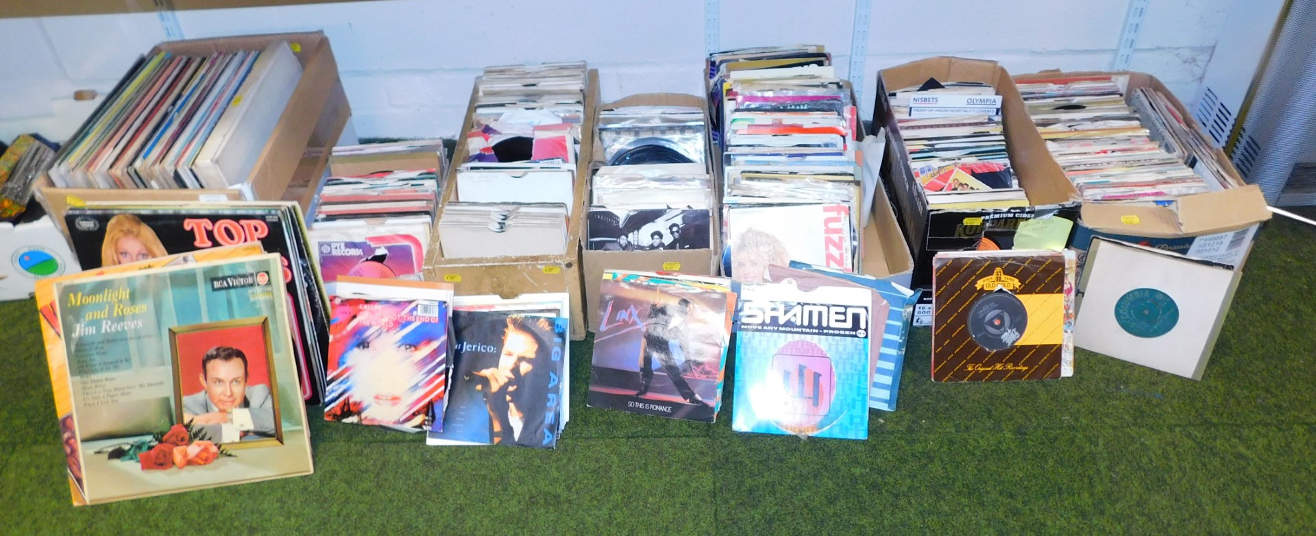 A large collection of vinyl LPs and singles, singles to include Jive Bunny and The Master Mixers The