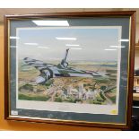 A print, a Vulcan Farewell, framed and glazed, limited edition print signed to left in margin March