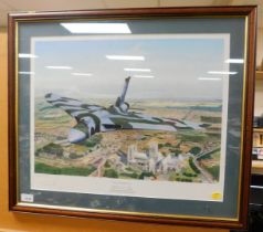 A print, a Vulcan Farewell, framed and glazed, limited edition print signed to left in margin March