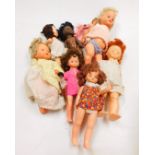 A box containing a quantity of dolls, unmarked. (approx 6)