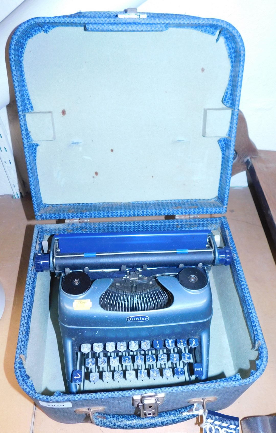 A Junior typewriter, in case.