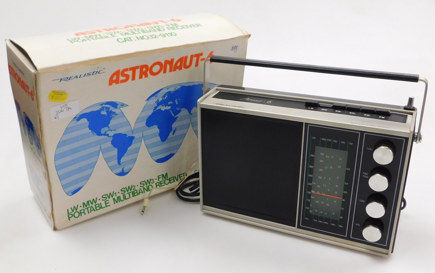 A National Six radio by Realistic, boxed.