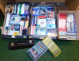 CDs and cassettes, titles include Louis Armstrong, Ann Breen, Max Bygraves, etc. (3 boxes and loose)