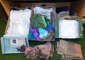 Textiles, to include doily wares, large quantity of boxed napkins. (3 boxes)