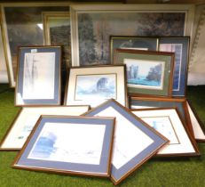 Pictures and prints, mostly estuary scenes. (10)