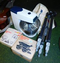 A Kenwood Chef, and a Kenwood mincer, plus accessory.