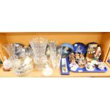 Ceramics and glassware, including collectors plates by Franklin Mint, Regency Fine Art Teddy bears,
