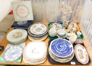Ceramics, to include decorative wall plates, Beswick owl, cruet set, Solihull jug and bowl, a Solihu
