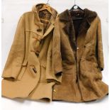 An imitation wool coat, sheepskin and a duffel coat.