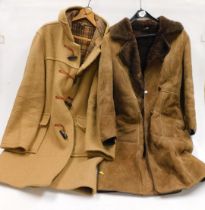 An imitation wool coat, sheepskin and a duffel coat.