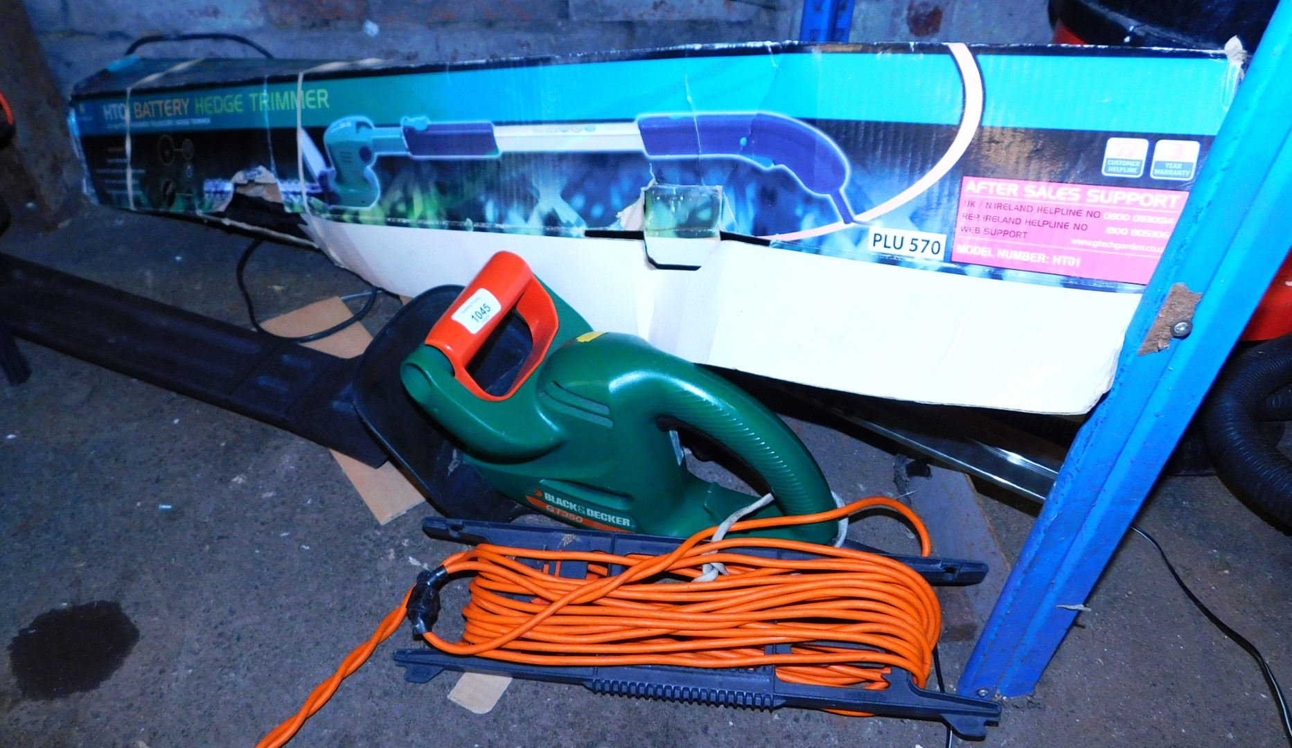 A Black and Decker GT350 hedge trimmer.