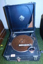 A Vocalian table top gramophone, with handle.(AF)