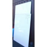 Five whiteboards, four are approximately 230cm x 120cm, the smaller 180cm x 120cm.