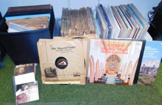 Records, LPs, mostly classical music, general pop music, and shellac records. (3 boxes).