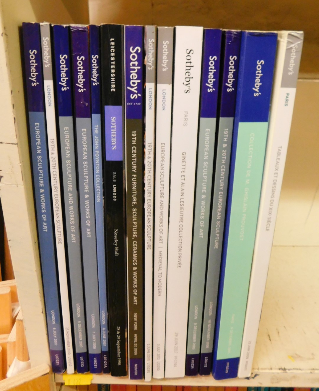 A selection of Sotheby's catalogues. (1 shelf)