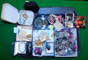 Costume jewellery, to include watches, necklaces, bangles, earrings, cufflinks, various other items