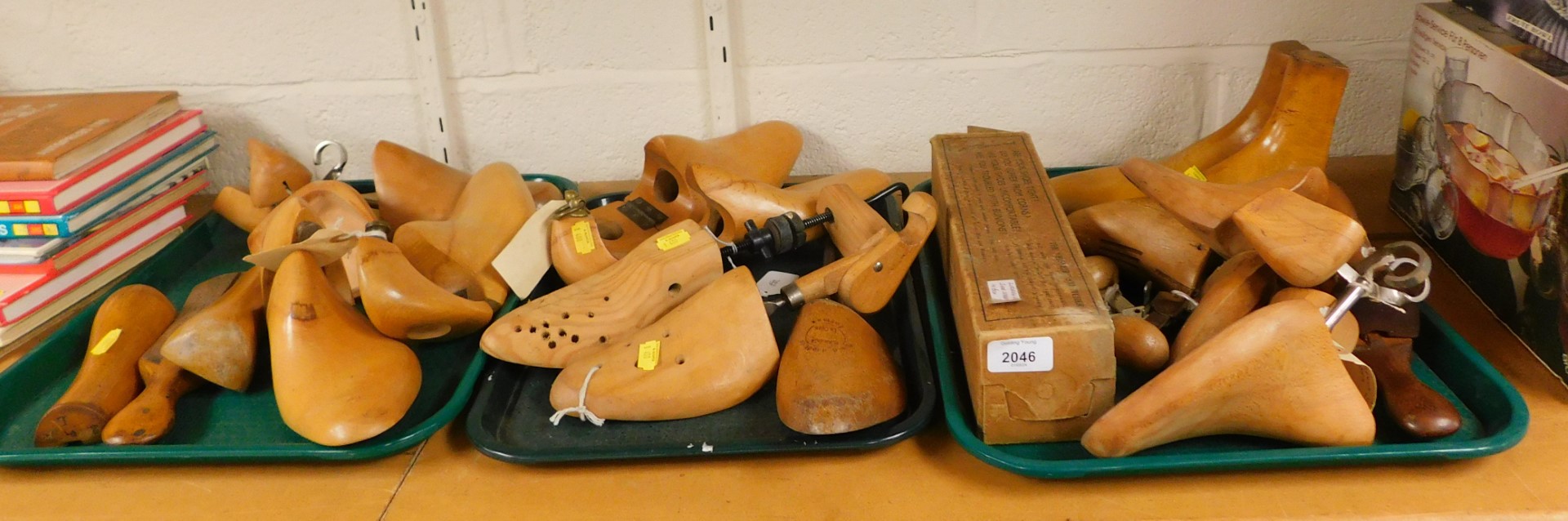 Wooden shoe and boot stretchers. (3 trays)