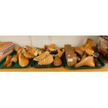 Wooden shoe and boot stretchers. (3 trays)