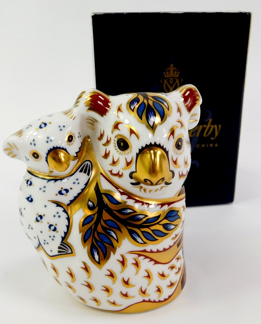 A Royal Crown Derby porcelain koala and baby paperweight, from the Australia Collection designed - Image 2 of 3