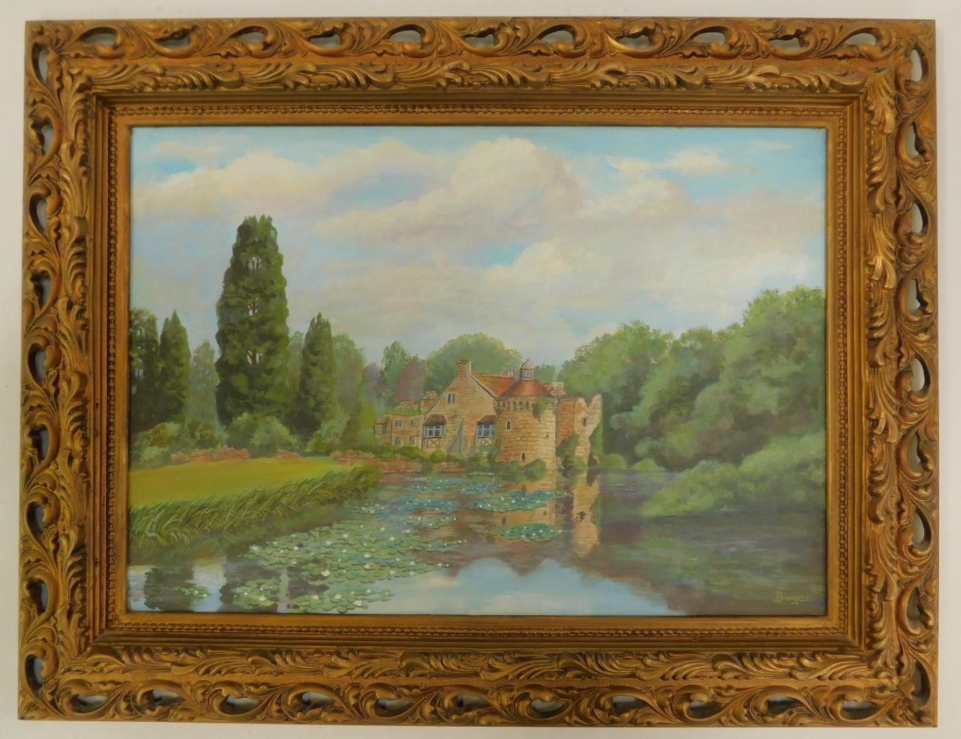 Bryan (20thC School). Scotney, Kent, oil on board, signed and dated 97, 35cm x 49cm. - Image 2 of 3