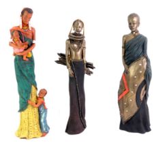 Three Soul Journeys Tribes...The Journey Home Maasi figures, comprising Rare Beauty Adimu, limited