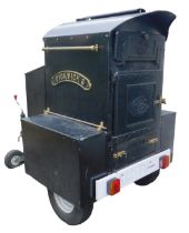 A Pickwick's gas Hot Potato trailer, with integrated sink and a gas bottle.