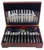 A Guy Degrenne France Orfevre Collection canteen of cutlery, for eight place settings, in case.