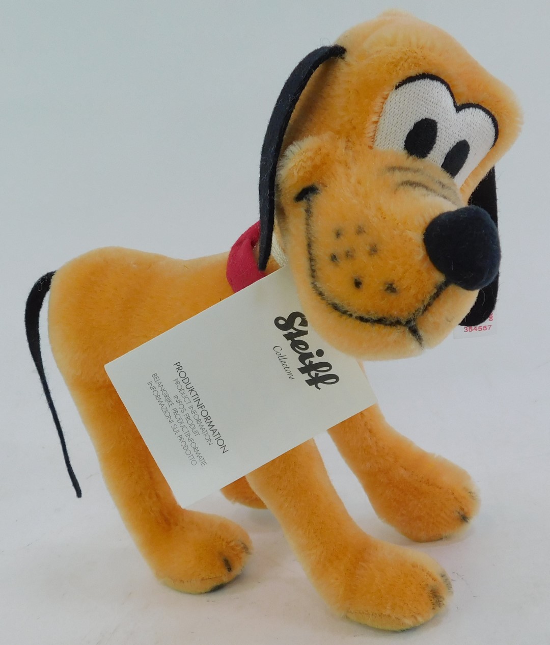 A Steiff Pluto soft toy, limited edition number 816/2000, 19cm high, with certificate, boxed with - Image 2 of 3