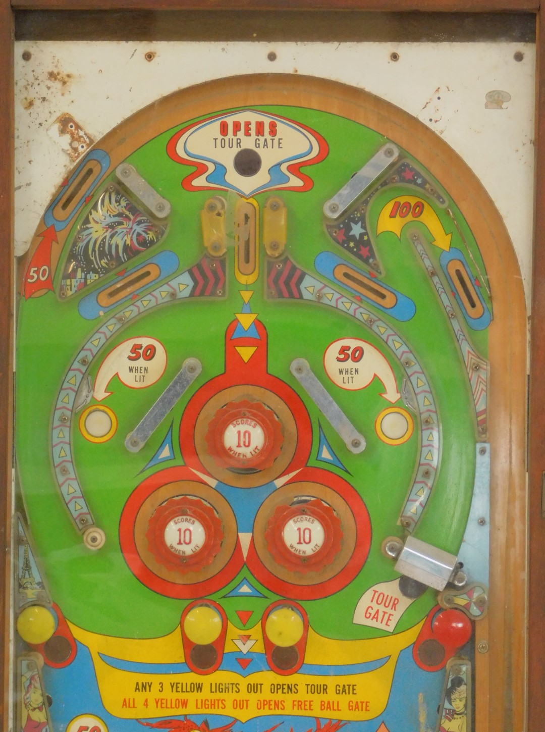 A Bally Manufacturing Company Chicago Illinois pinball machine, in a mahogany case, 144cm x 84cm. - Image 2 of 4