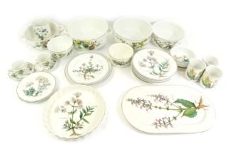 A Villeroy and Boch part dinner service decorated in the Botanica pattern, to include soup bowls,