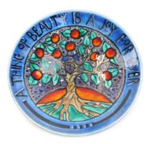 A Poole pottery V&A Tree of Life dish, limited edition number 242/1000, 26.5cm diameter.