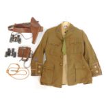 A World War I lieutenant's uniform and accoutrements, to include jacket with Royal West Kent badges,