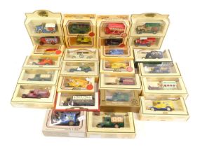 A group of Days Gone and other boxed diecast cars, to include Shell Pump Service van, Happy Eater