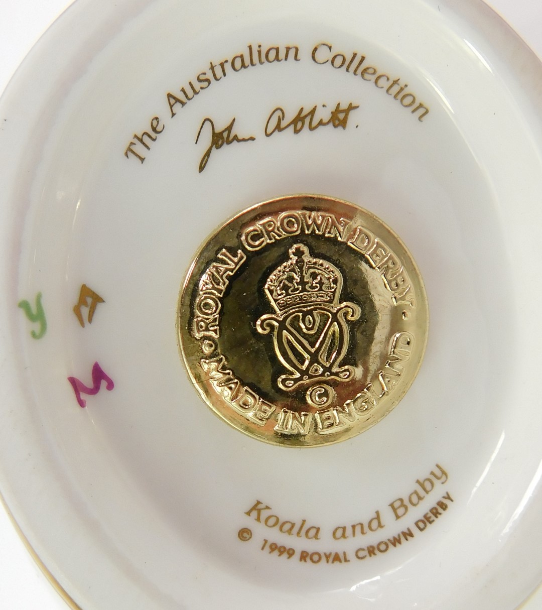 A Royal Crown Derby porcelain koala and baby paperweight, from the Australia Collection designed - Image 3 of 3