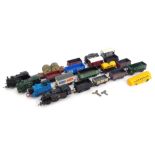 Various model railway, to include Tri-ang locomotive in black, tender, etc. (1 tray)