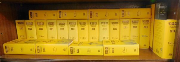 Wisden's Cricketing Almanacs, 2000 onwards, twenty one hardback editions, one 1982 paperback