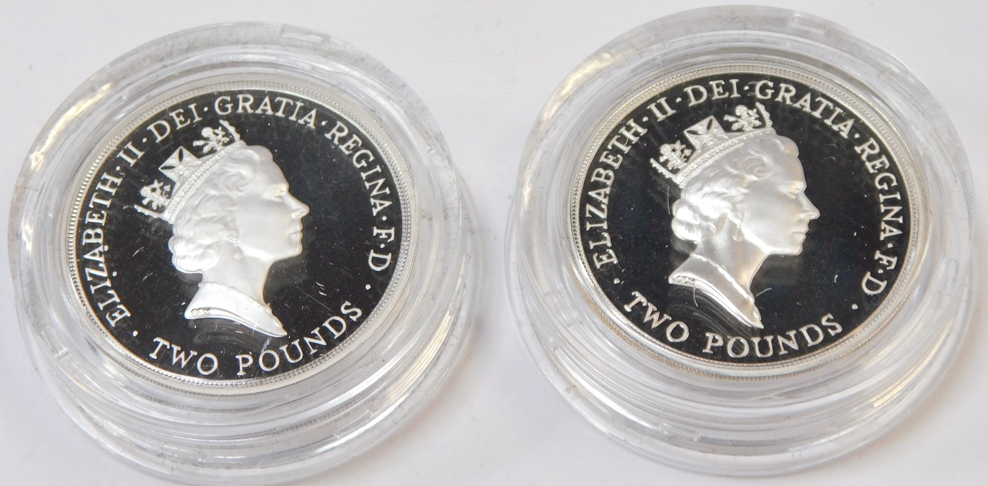 Two Bill of Rights two pound silver proof coins, each with a certificate of authenticity. (2) - Image 3 of 3