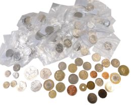 Assorted coins, comprising collectors two pound coins, fifty pence pieces to include Battle of