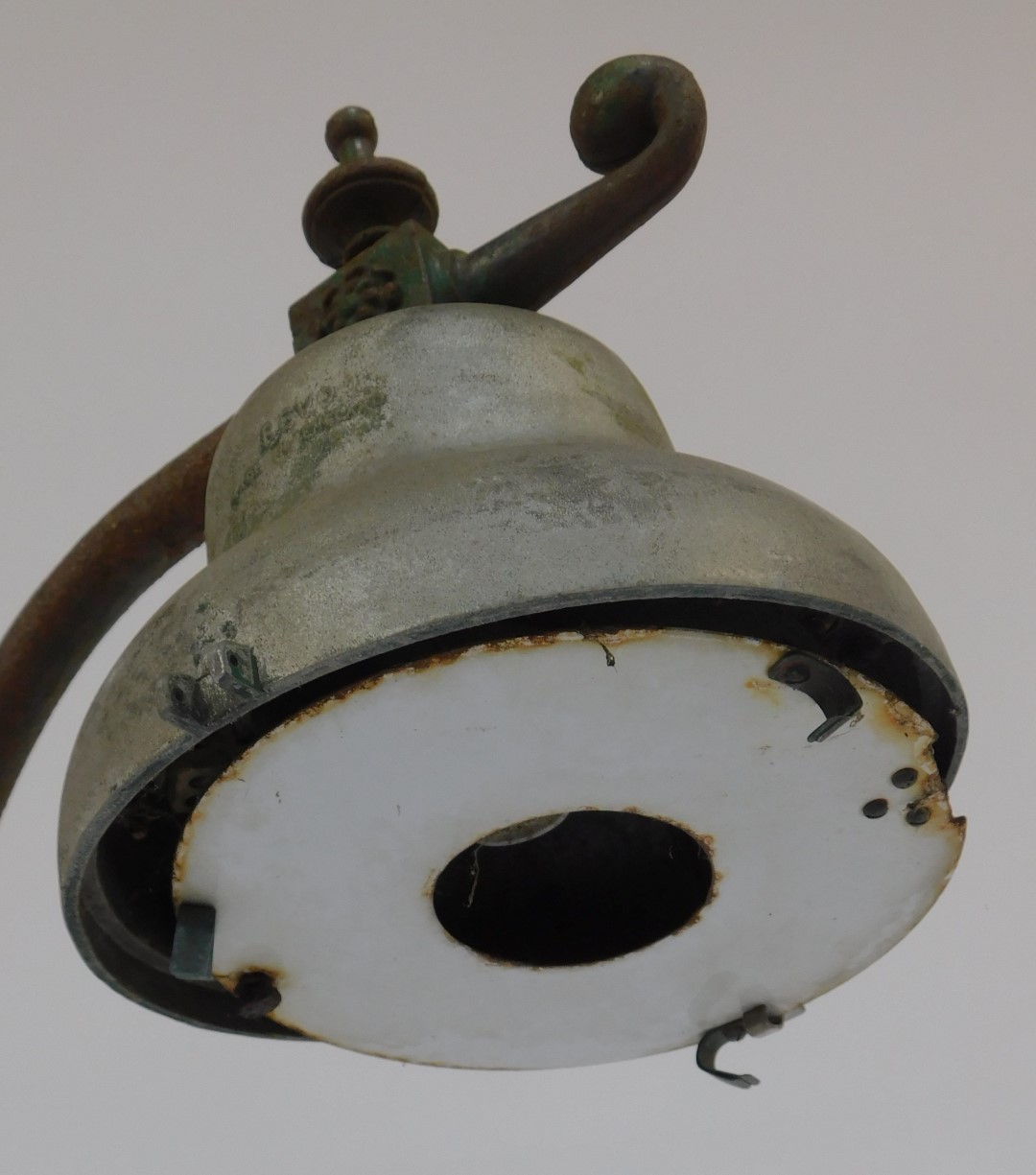 An A C Ford cast iron street light, with Bevo Made in England shade, some green paintwork remaining, - Image 5 of 5