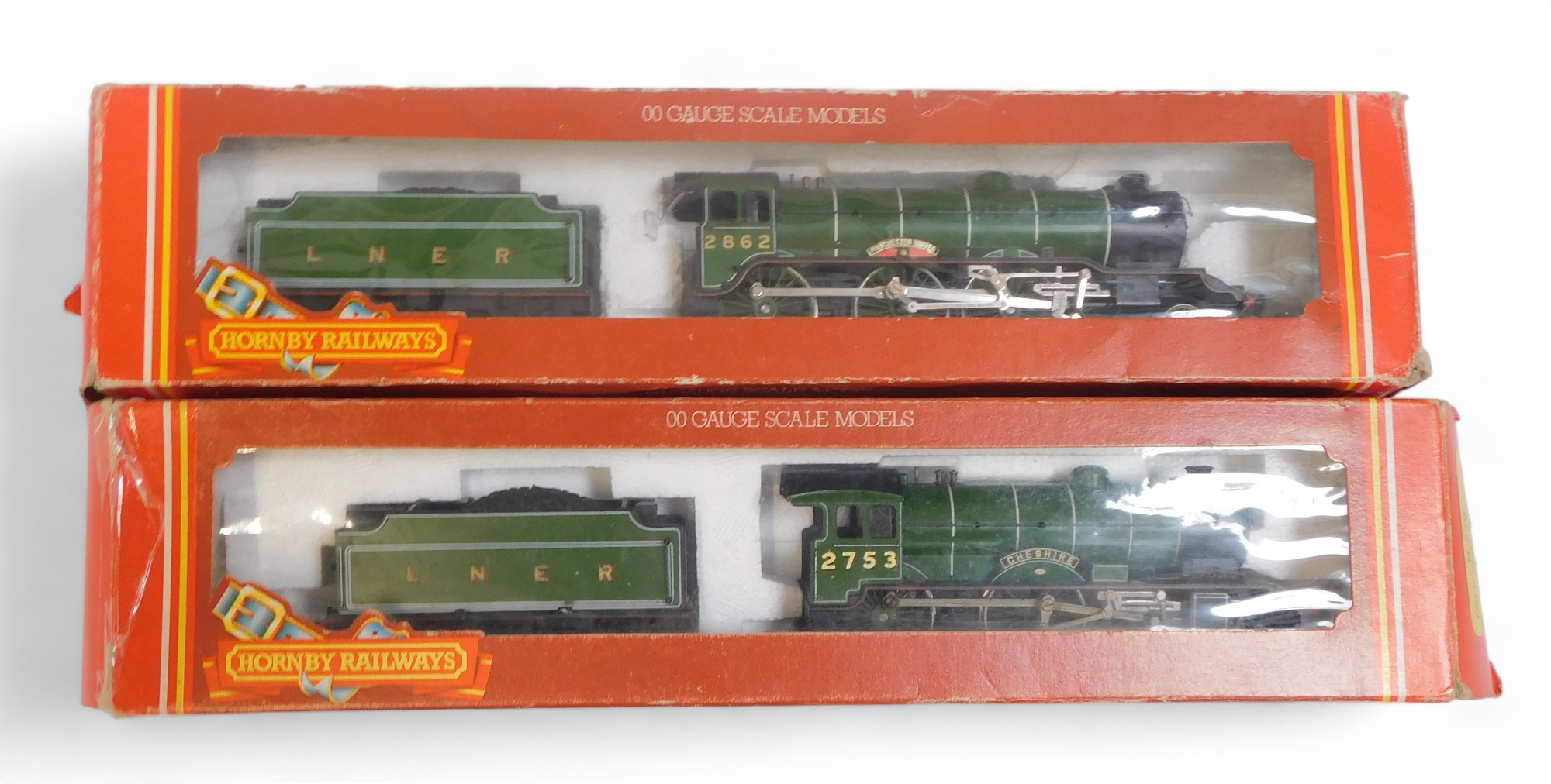 Hornby OO gauge locomotive, including class B17 Manchester United, in LNER apple green, and LNER
