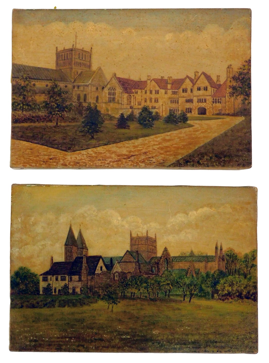 A Chambers (early 20thC School). Bishop's Manor Southwell, oil on canvas, signed and dated 1916