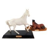 A Royal Doulton matt porcelain equine figure, modelled as Spirit of the Wind, on rectangular