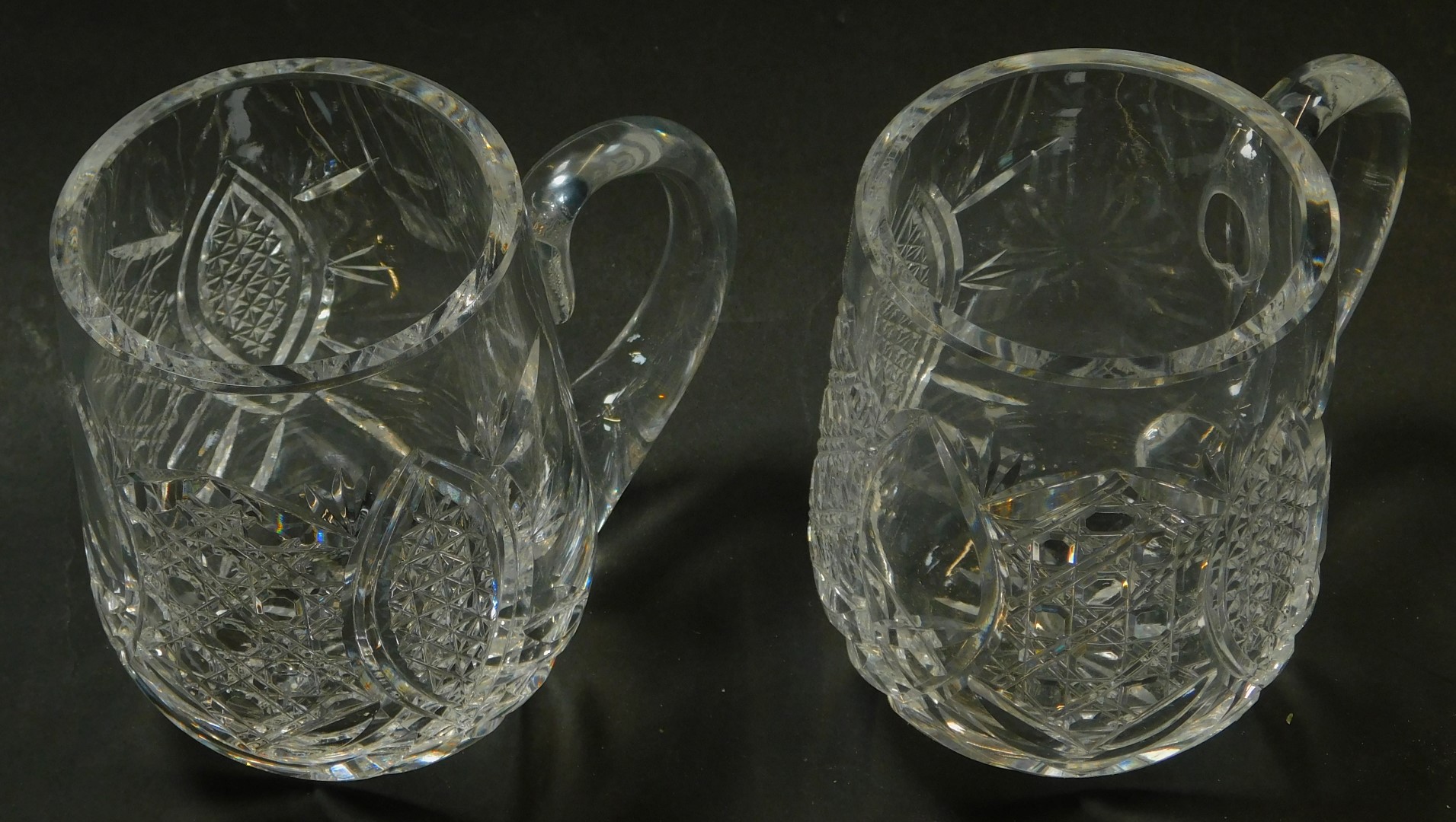 A pair of Waterford crystal tankards, each stamped, 11.5cm high. - Image 2 of 3