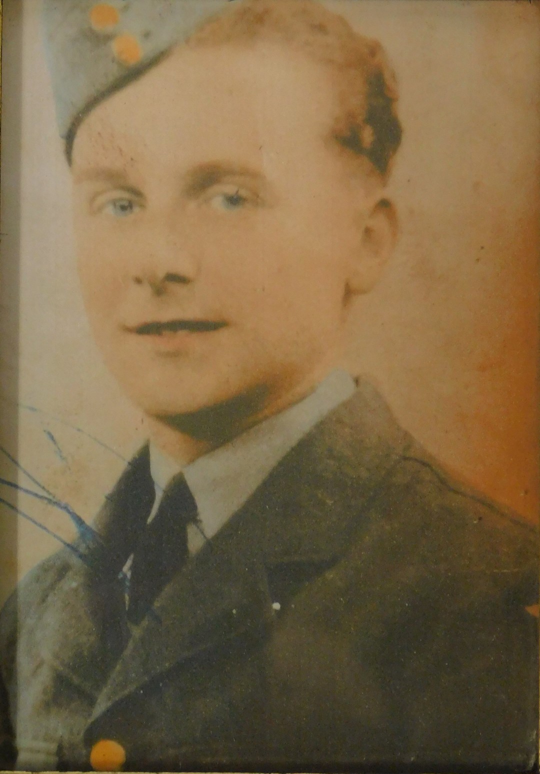 A World War II RAF kit bag, for Arthur Norman Cotton, containing blue wool overcoat, blue wool - Image 5 of 10